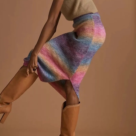 NWT Anthropologie Lucky Monday Sunset Midi Sweater Skirt 8 - Picture 6 of 6